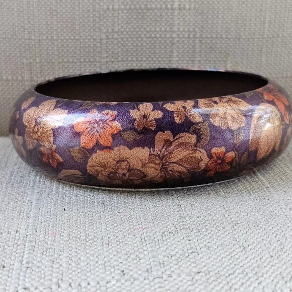 Fashion Wrist Band Cuff Band Bangle Style Bracelet Purple Tone Wrist Jewelry - Picture 1 of 10